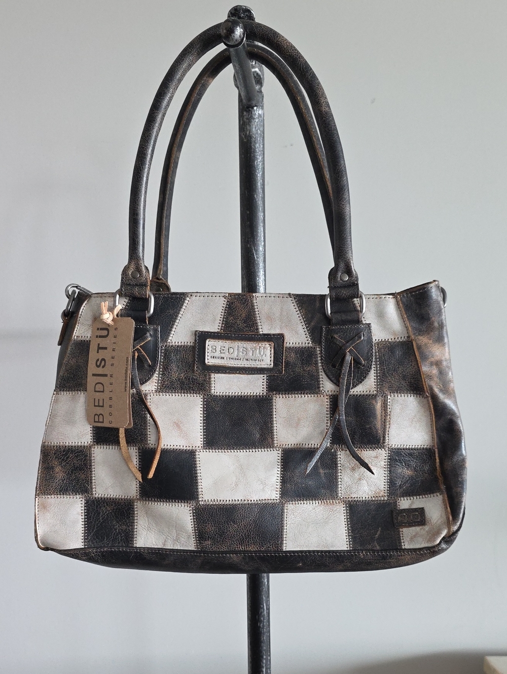 Bed Stu Rockababy Checkered Leather Purse